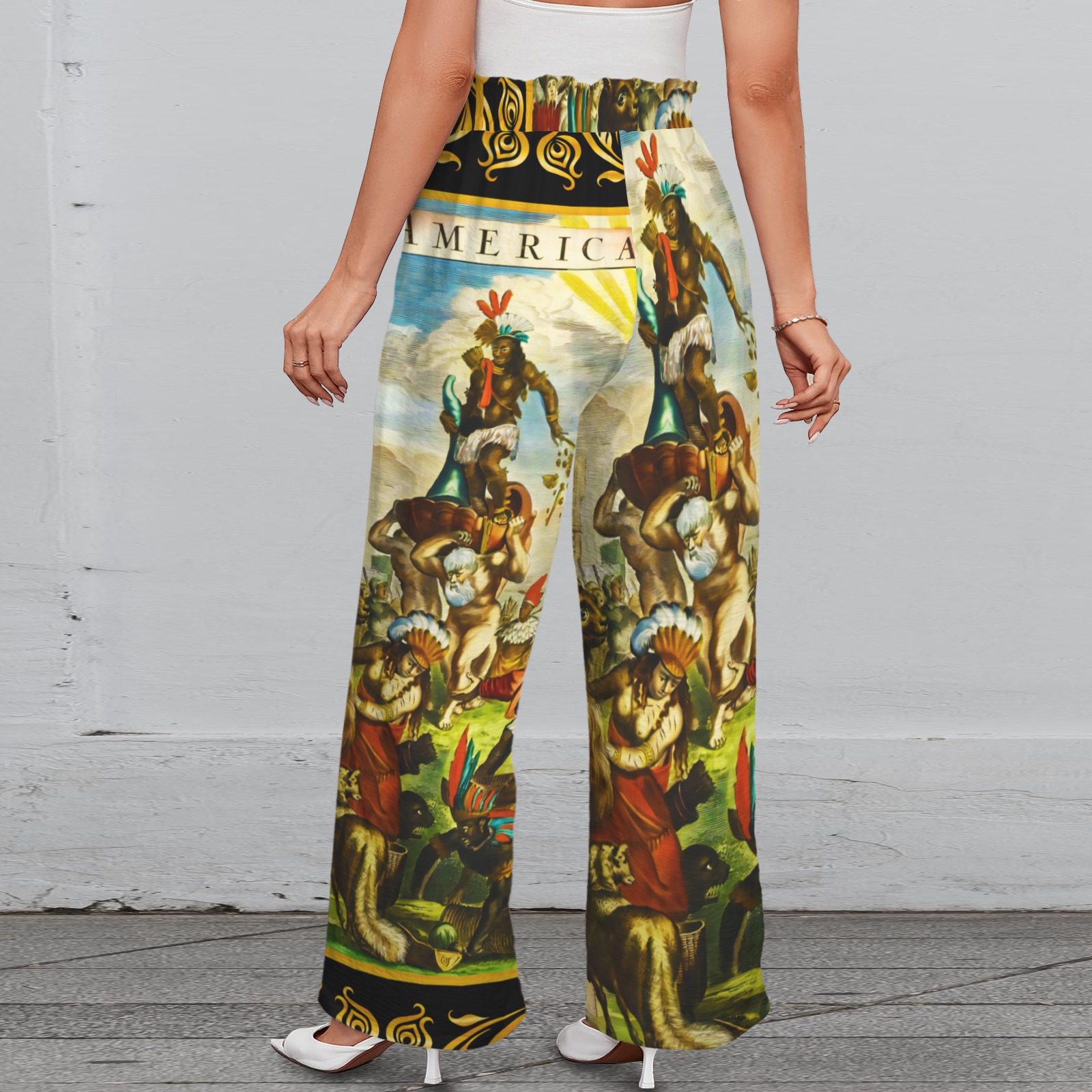 America Exclusive Wide Leg Pants with Pockets