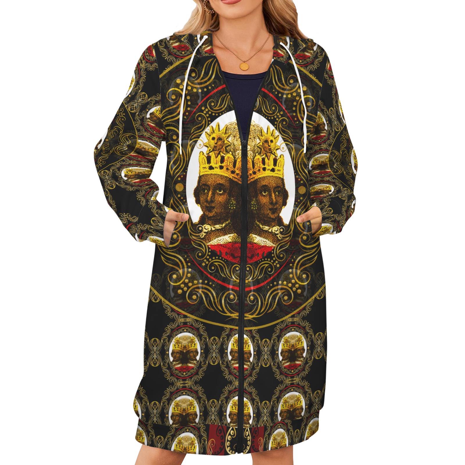 America Exclusive Coat Long Hooded Coat