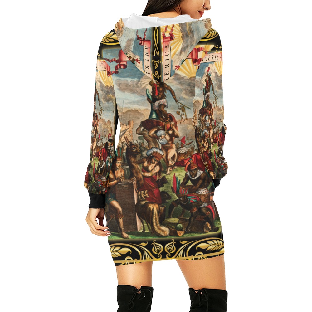 America Exclusive Hoodie Mini Dress