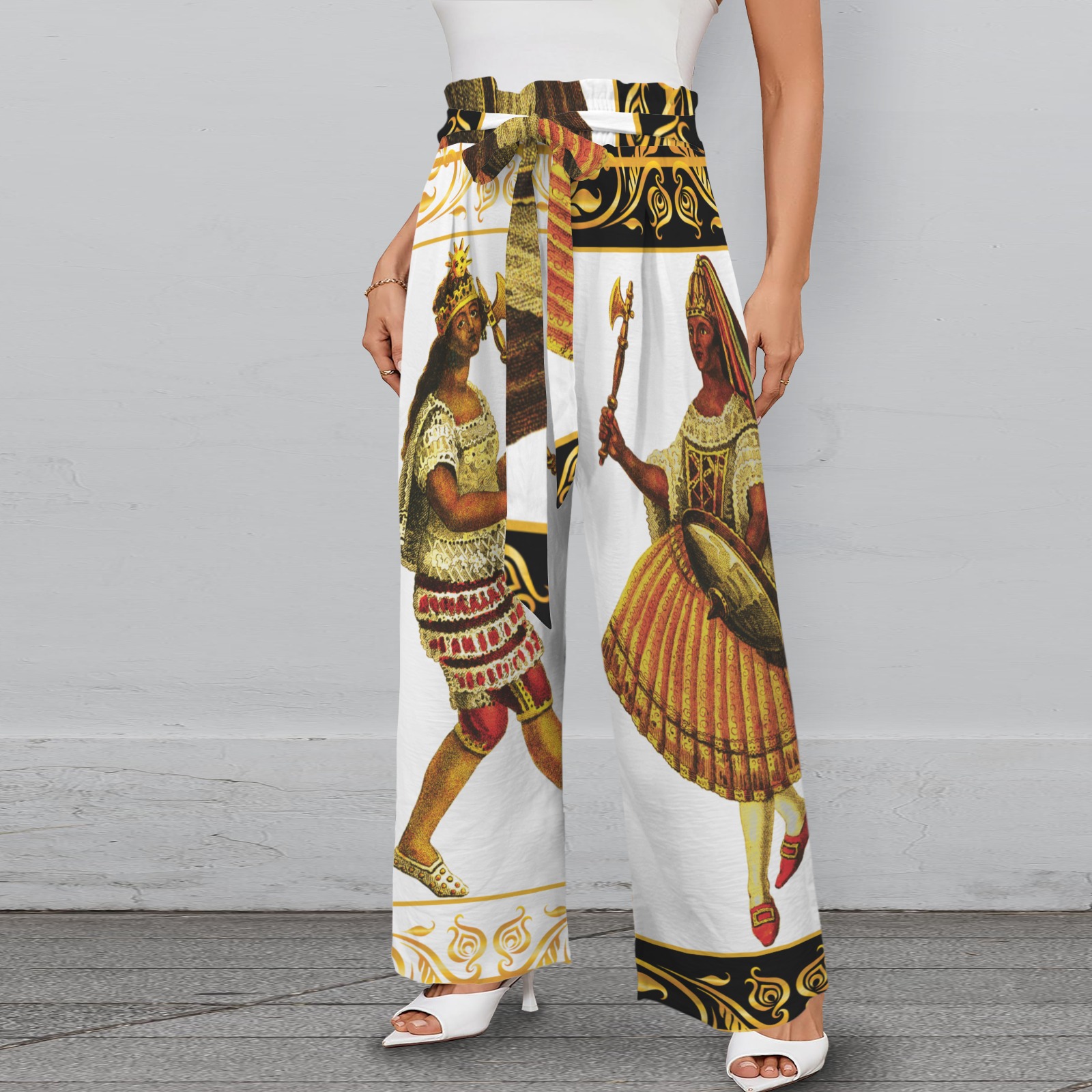 America Exclusive Wide Leg Pants with Pockets
