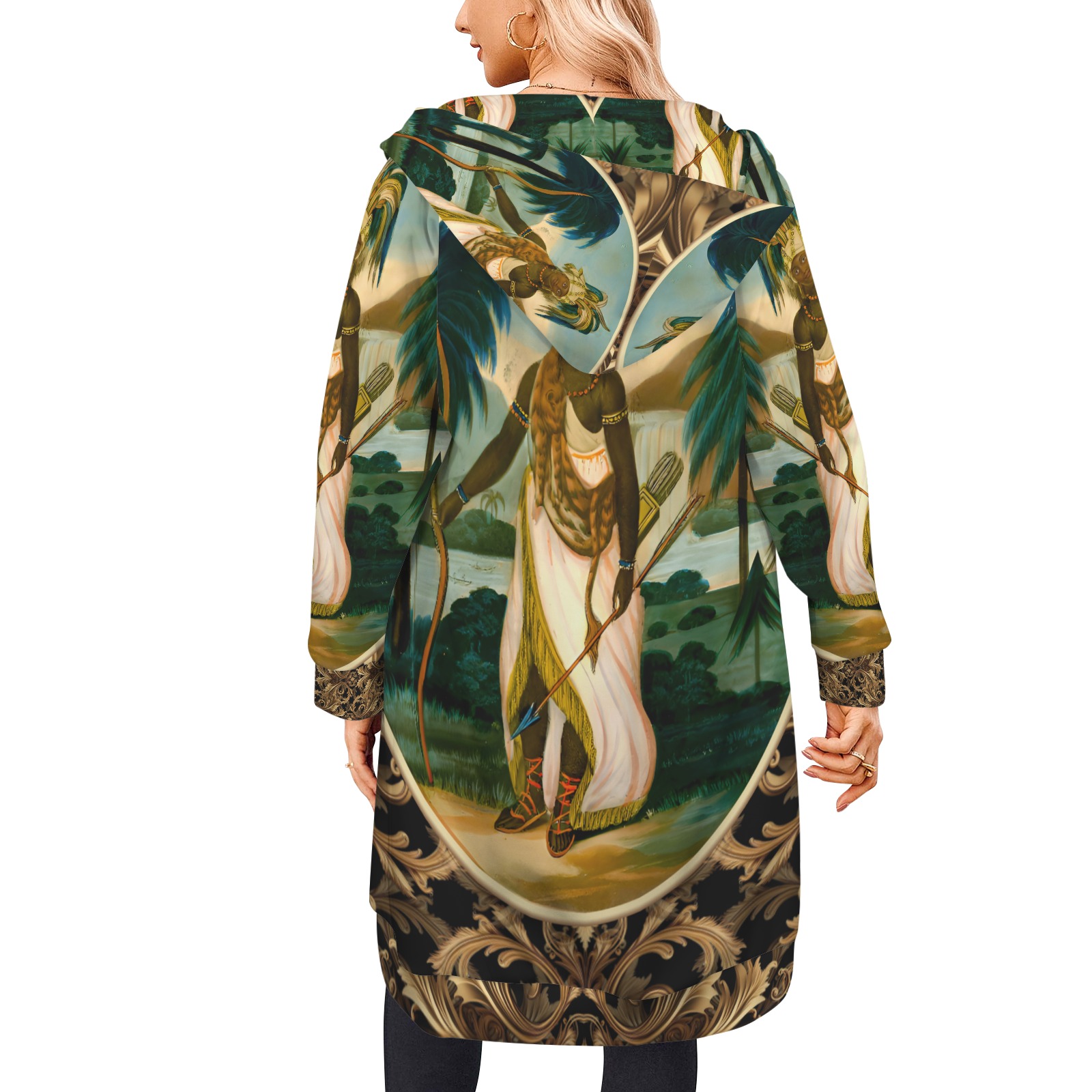 America Exclusive Long Hooded Coat