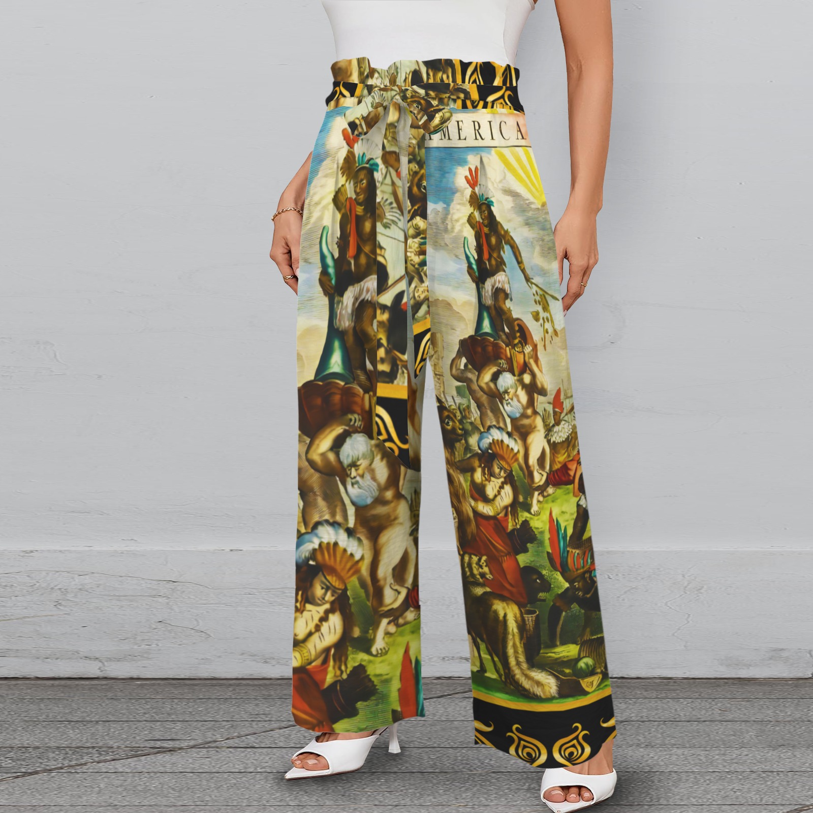 America Exclusive Wide Leg Pants with Pockets