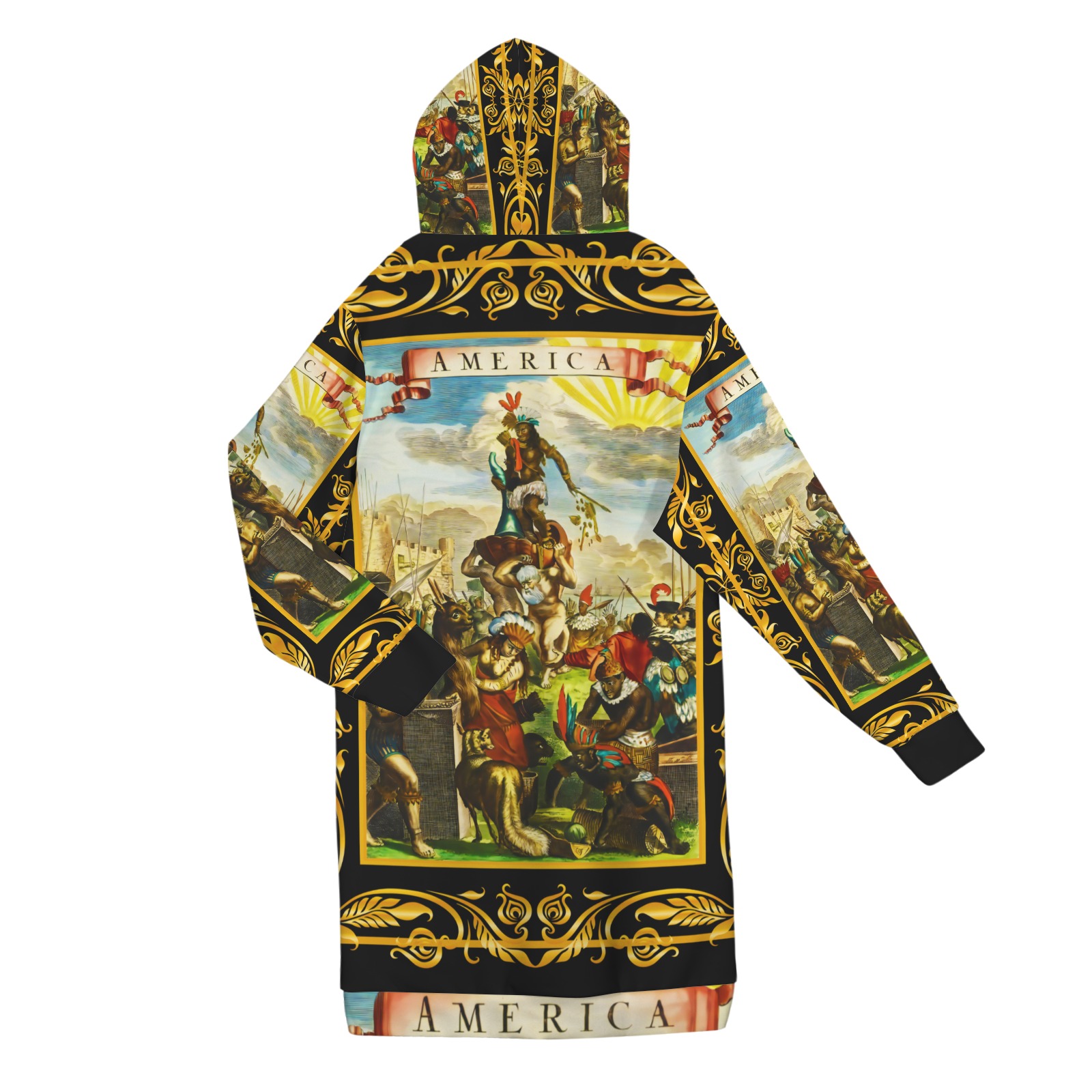 America Exclusive Coat Long Hooded Coat