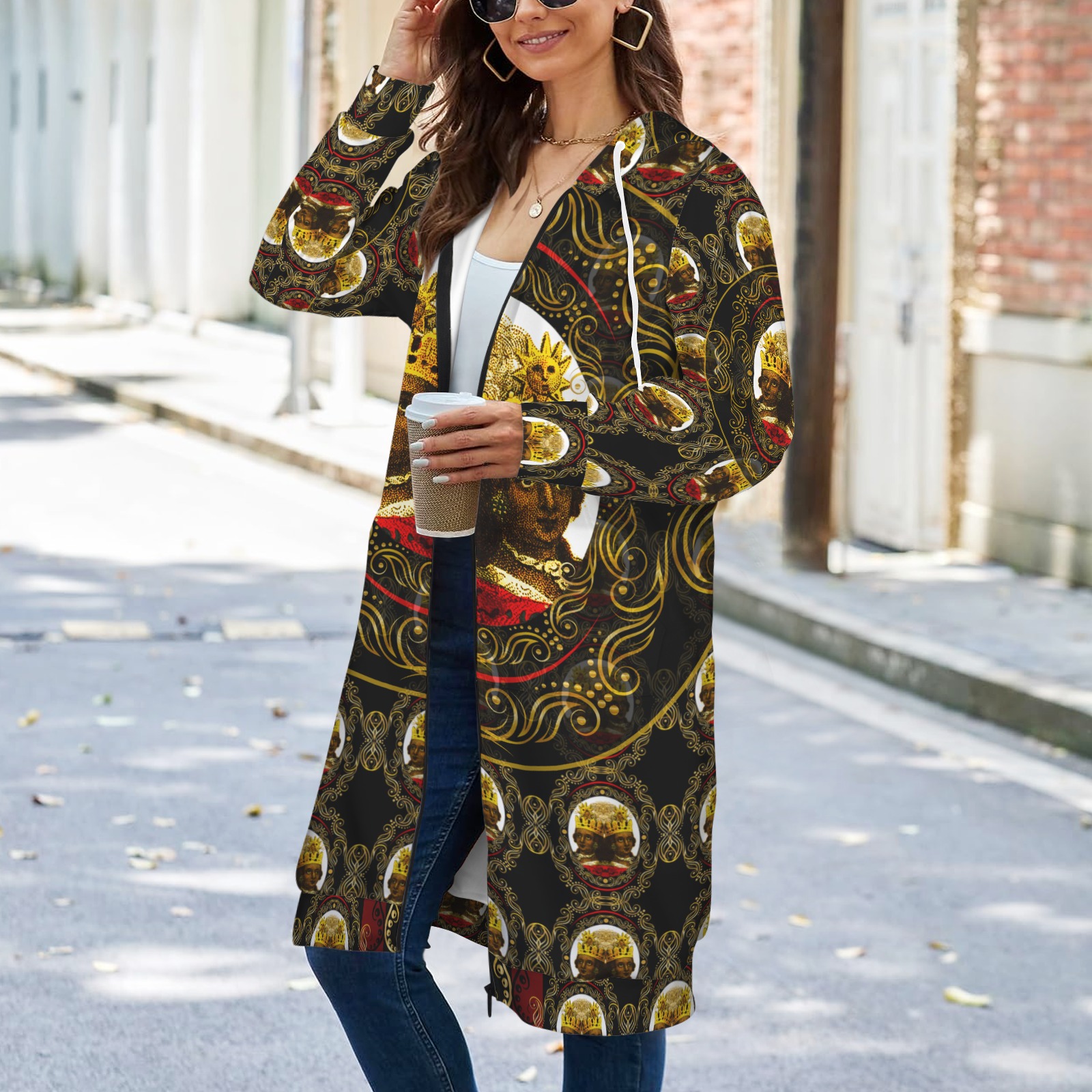 America Exclusive Coat Long Hooded Coat