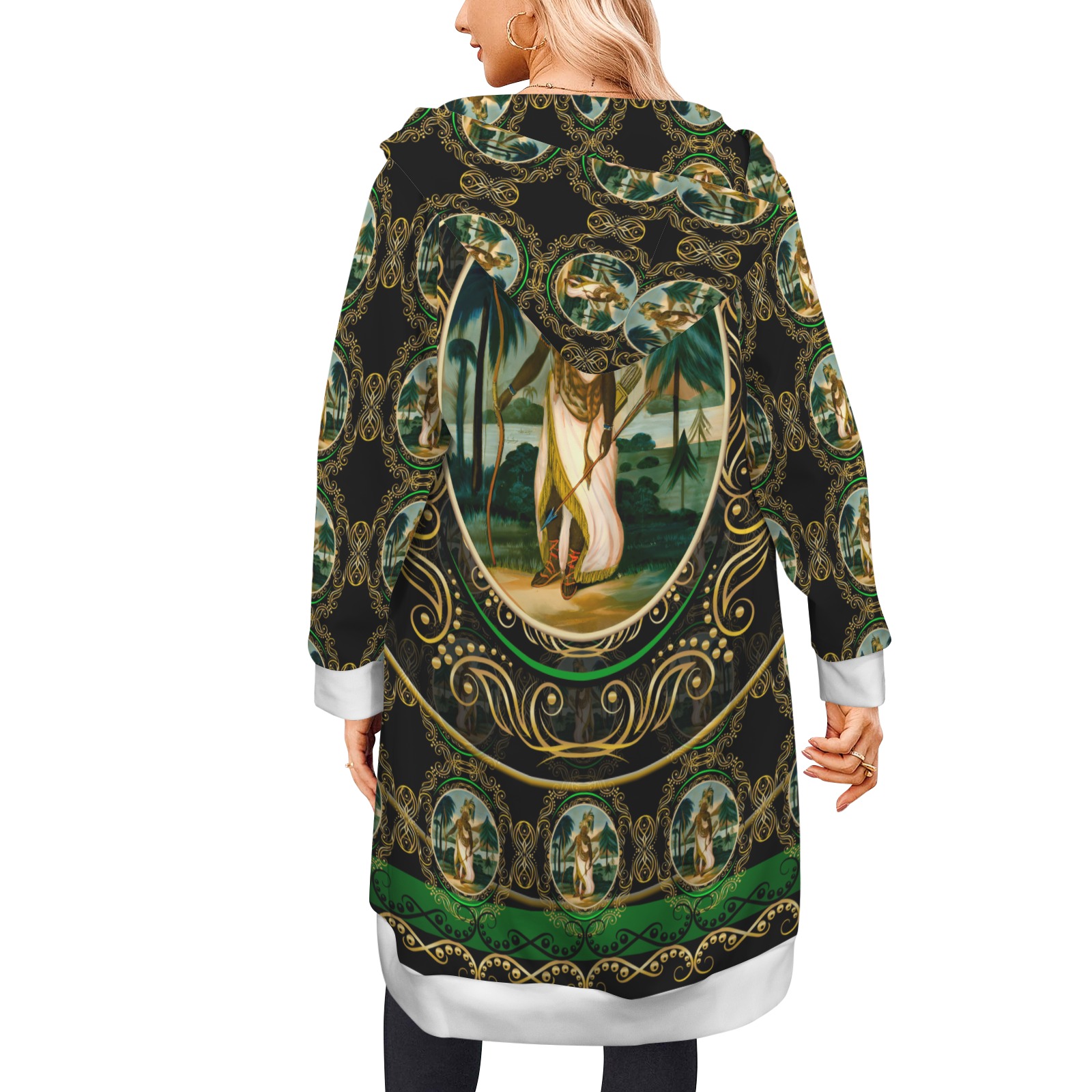 America Exclusive Long Hooded  Coat